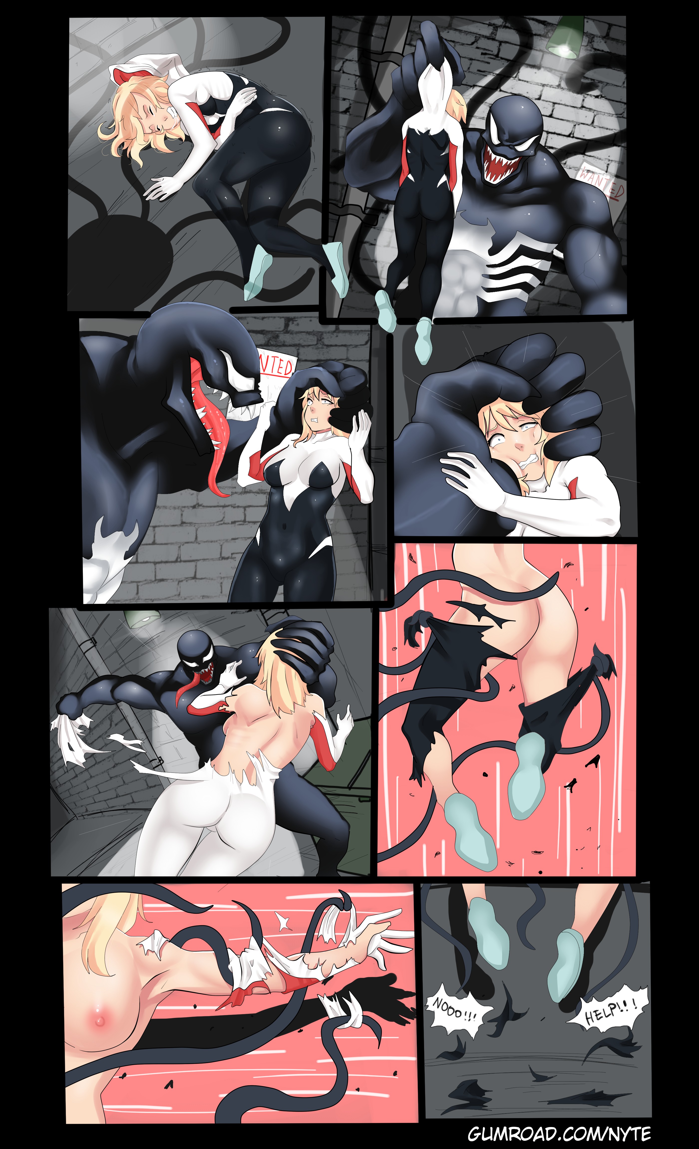 Nyte Spider Gwen vs Venom Spiderman Porn Comics