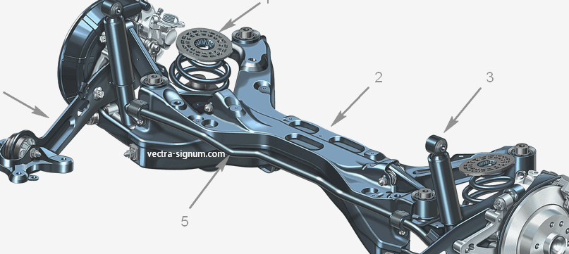 Подвеска опель вектра с задняя подвеска схема